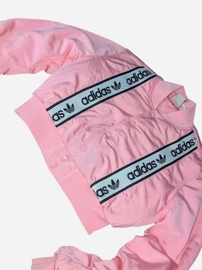 Adidas Pink Logo Track Jacket